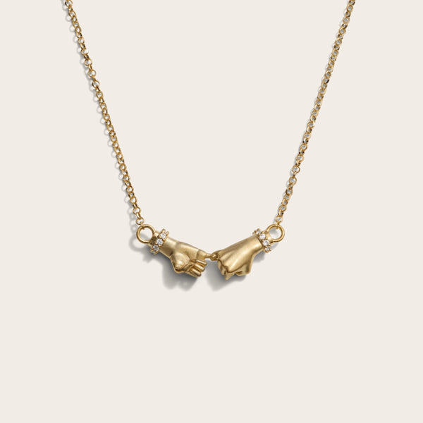 Gold Necklace Promise Jewellery For Her Pinky Promise Necklace