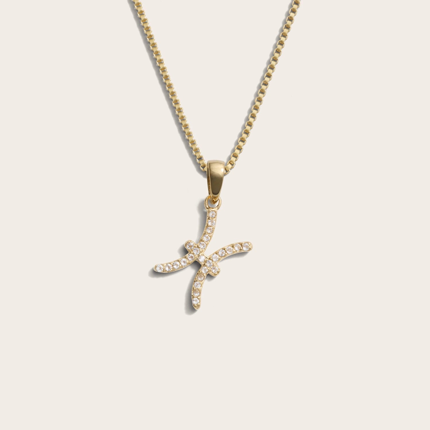 Awe Inspired Necklaces 14K Yellow Gold Vermeil / Pisces / Mini Zodiac Gemstone Necklace