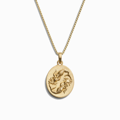 Awe Inspired Necklaces 14K Yellow Gold Vermeil / Pisces / Standard Zodiac Goddess Necklace