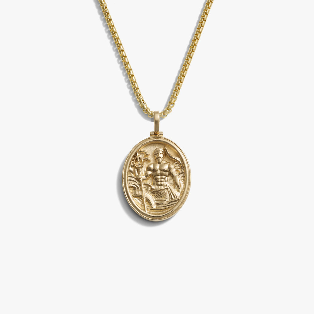 Awe Inspired Necklaces 14K Yellow Gold Vermeil Poseidon Necklace