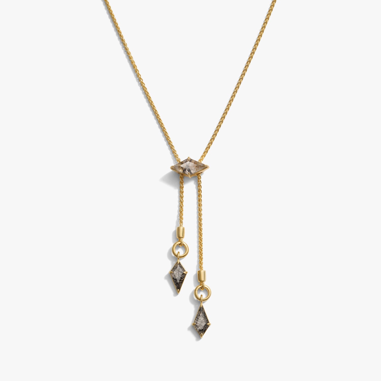 Awe Inspired Necklaces 14K Yellow Gold Vermeil Prism Bolo Necklace