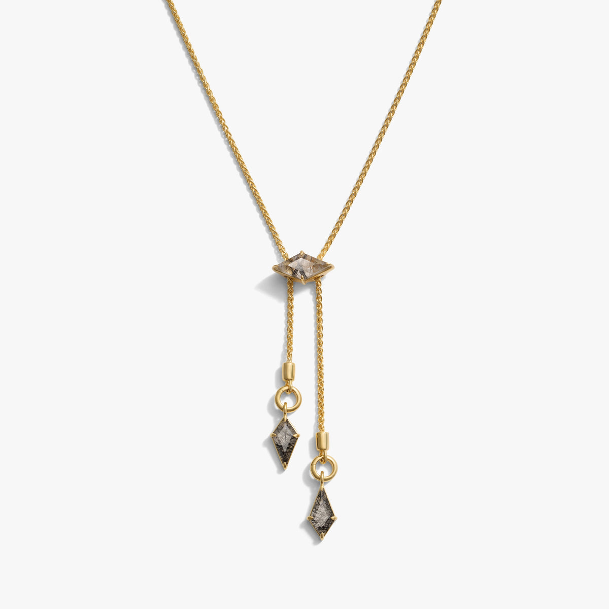 Awe Inspired Necklaces 14K Yellow Gold Vermeil Prism Bolo Necklace