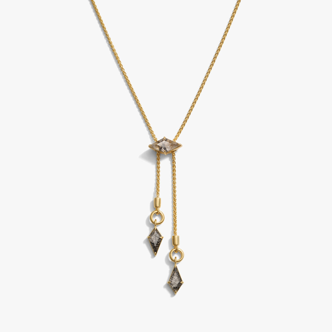 Awe Inspired Necklaces 14K Yellow Gold Vermeil Prism Bolo Necklace