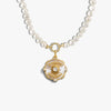 Awe Inspired Necklaces 14K Yellow Gold Vermeil Prosperity Pearl Charm Necklace