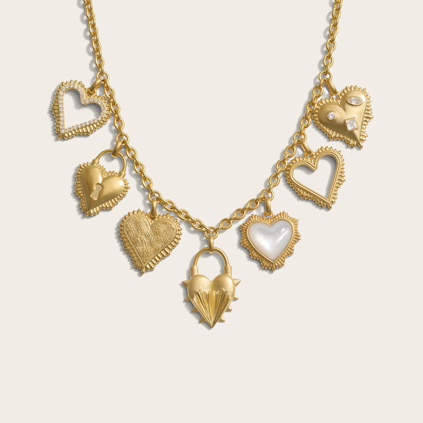 Radiant Heart Statement Charm Necklace – Awe Inspired