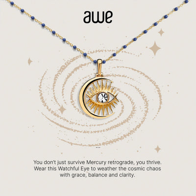 Awe Inspired Necklaces 14K Yellow Gold Vermeil Retrograde Card Gift Set