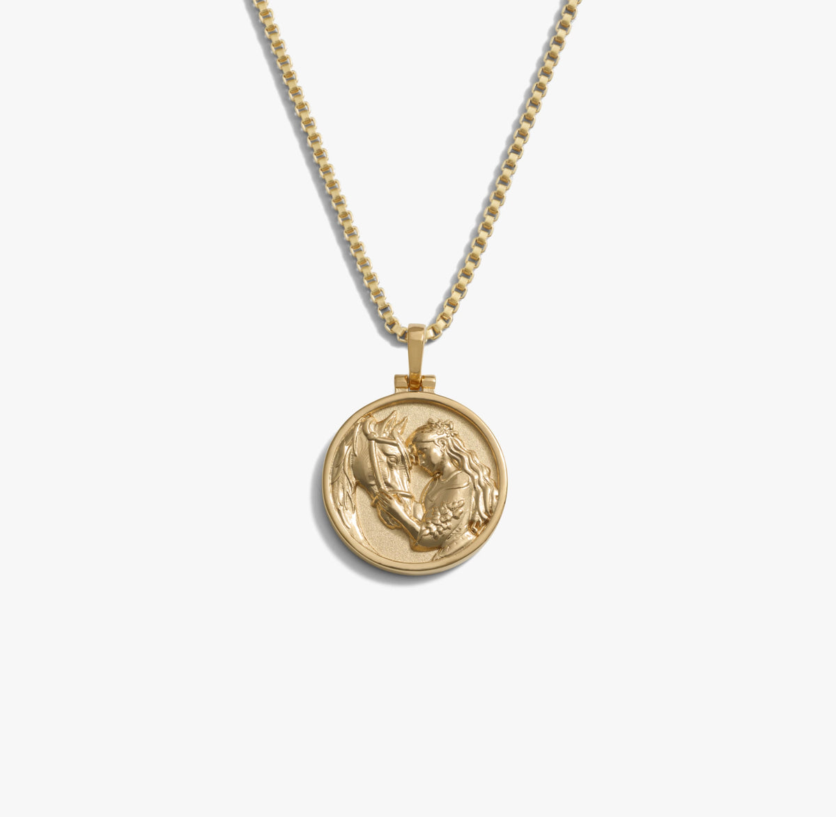 Awe Inspired Necklaces 14K Yellow Gold Vermeil / Rhiannon / 16-18 Goddess Coin Necklace