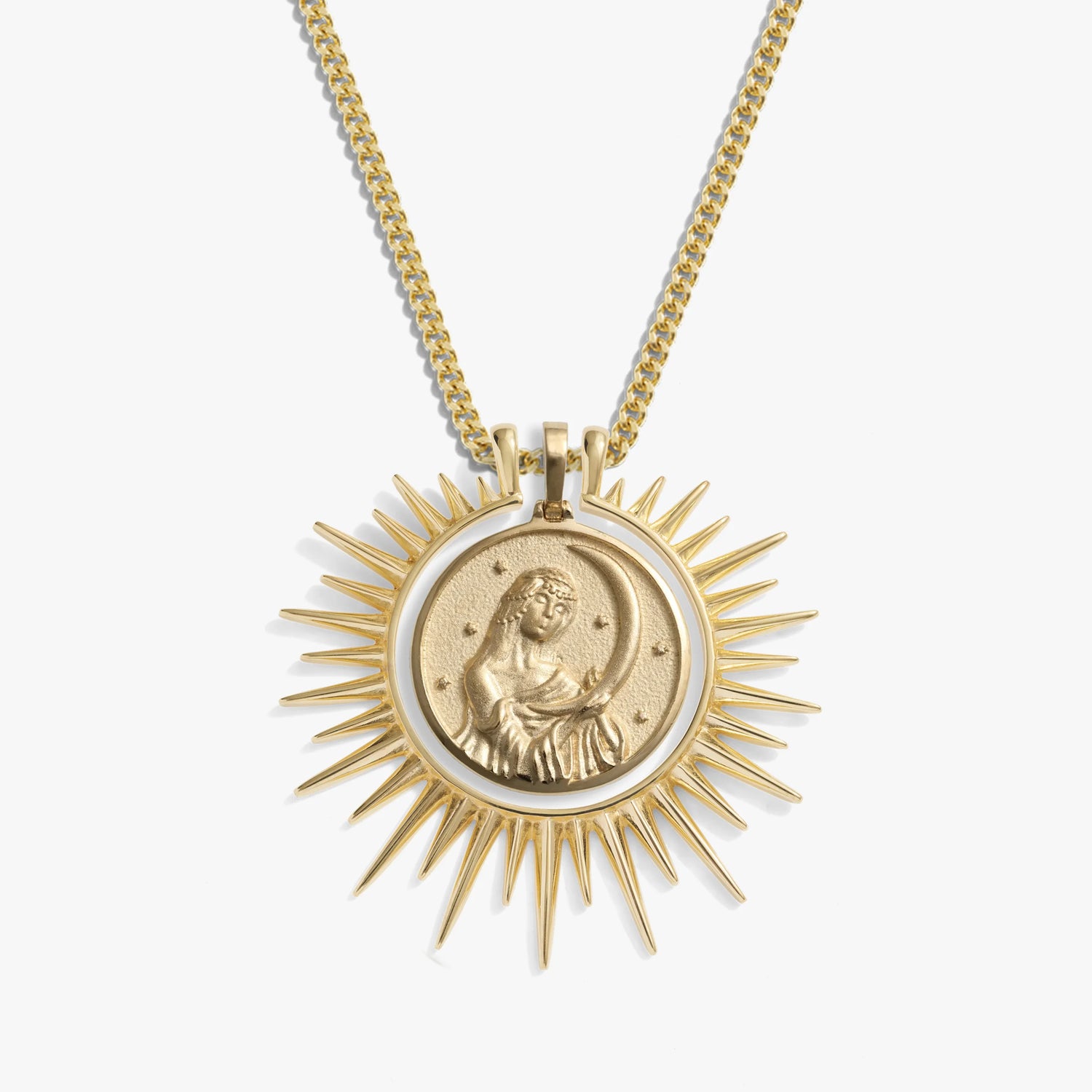 Awe Inspired Necklaces 14K Yellow Gold Vermeil Selene's Cosmic Rays Necklace Set