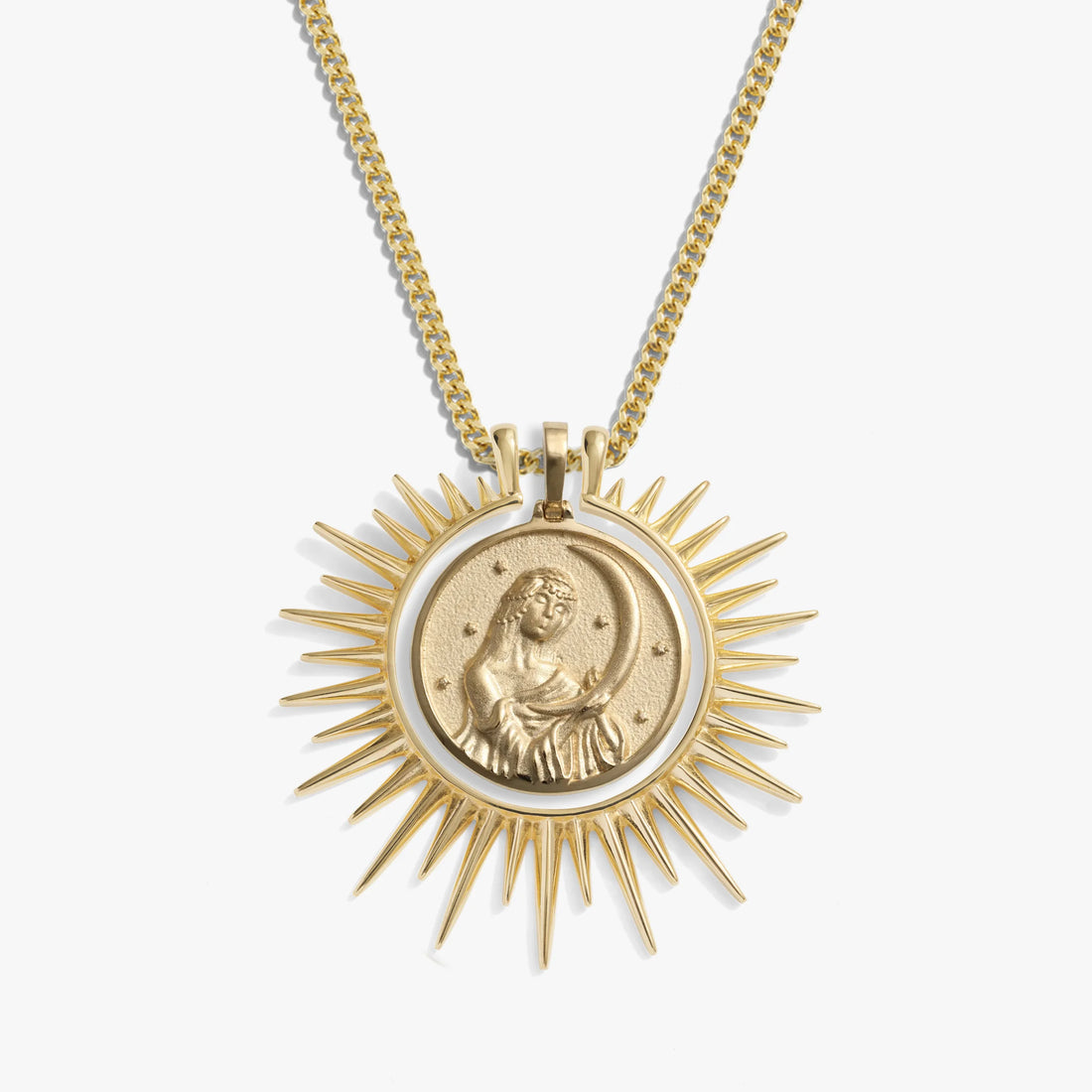 Awe Inspired Necklaces 14K Yellow Gold Vermeil Selene's Cosmic Rays Necklace Set