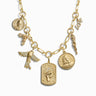 Awe Inspired Necklaces 14K Yellow Gold Vermeil Shattered Ceiling Statement Charm Necklace