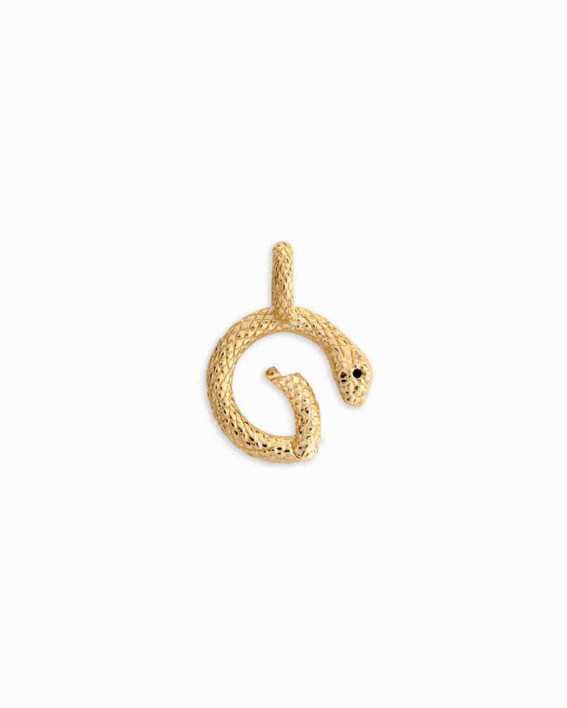 Awe Inspired Necklaces 14K Yellow Gold Vermeil Snake Charm Link