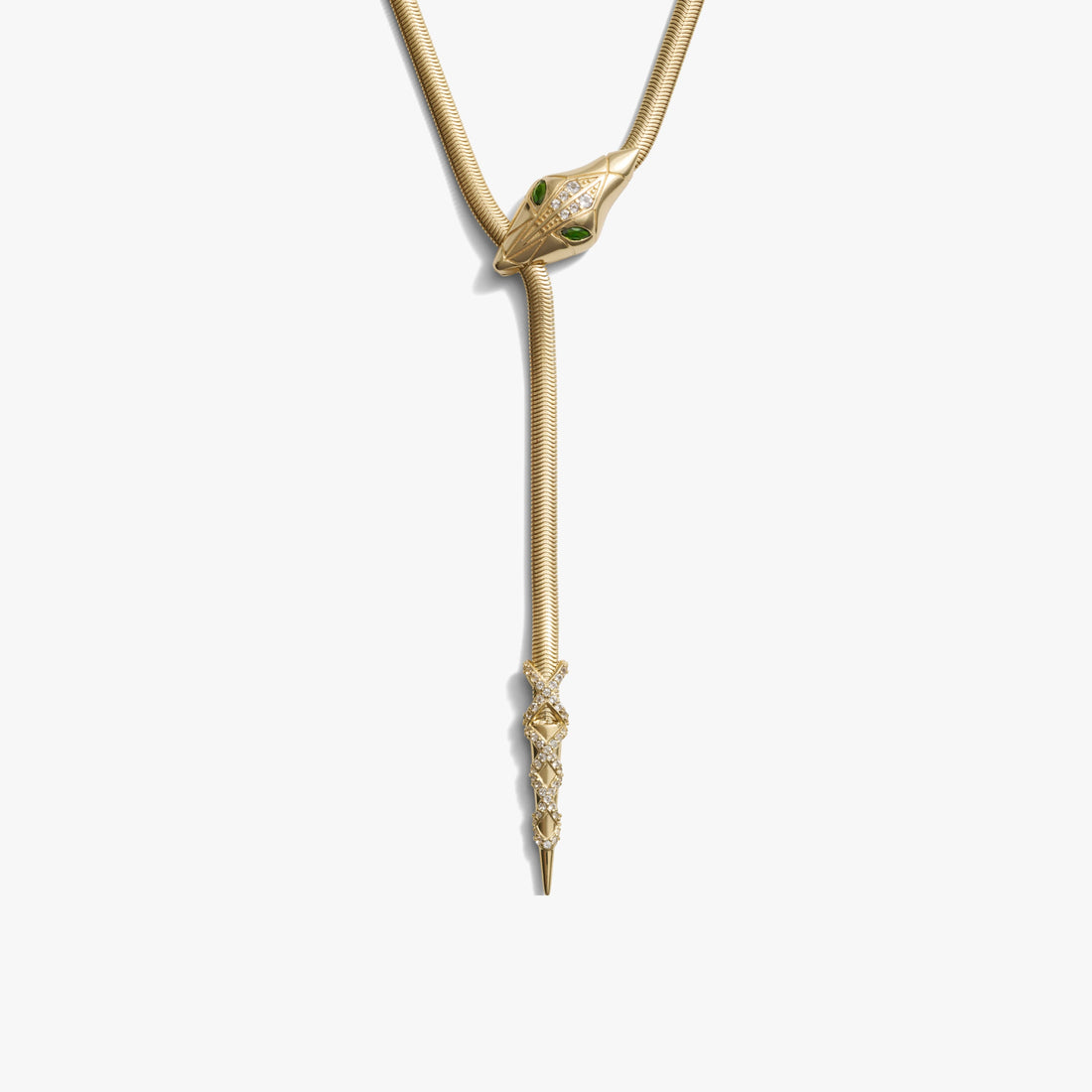 Awe Inspired Necklaces 14K Yellow Gold Vermeil Snake Lariat