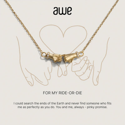 Awe Inspired Necklaces 14K Yellow Gold Vermeil Soulmate Card Gift Set