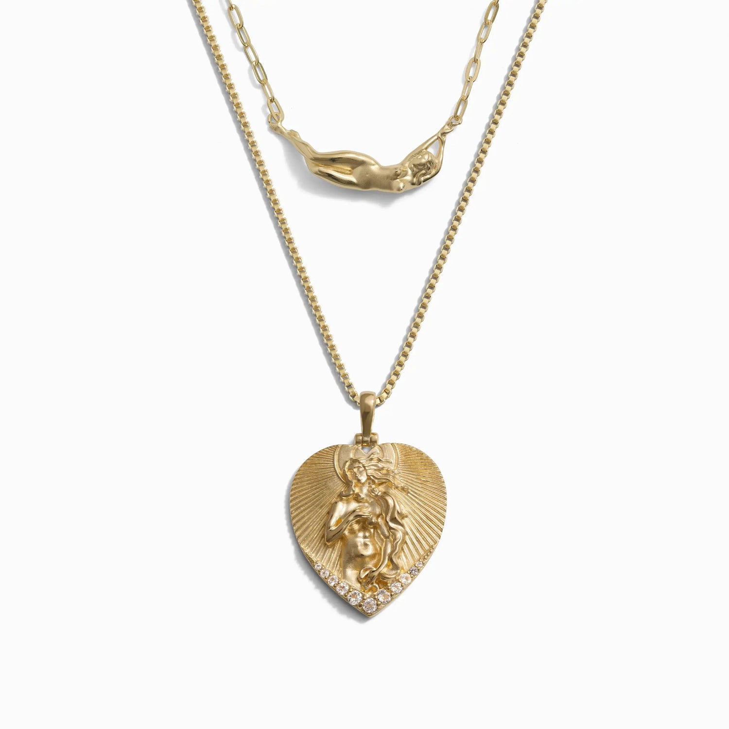 Awe Inspired Necklaces 14K Yellow Gold Vermeil Special Edition Aphrodite and Divine Feminine Necklace