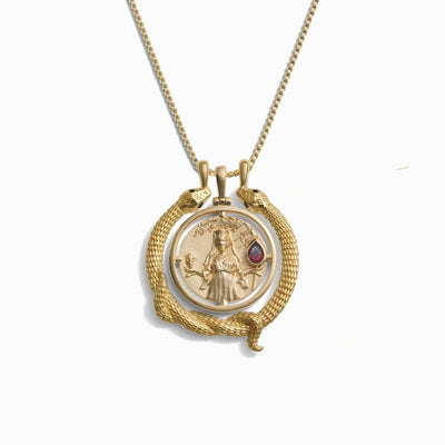 Awe Inspired Necklaces 14K Yellow Gold Vermeil Special Edition Persephone + Snake Halo Set