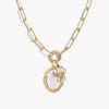 Awe Inspired Necklaces 14K Yellow Gold Vermeil Spider Locket Charm Necklace