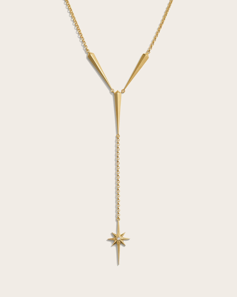 Awe Inspired Necklaces 14K Yellow Gold Vermeil Stardust Statement Lariat