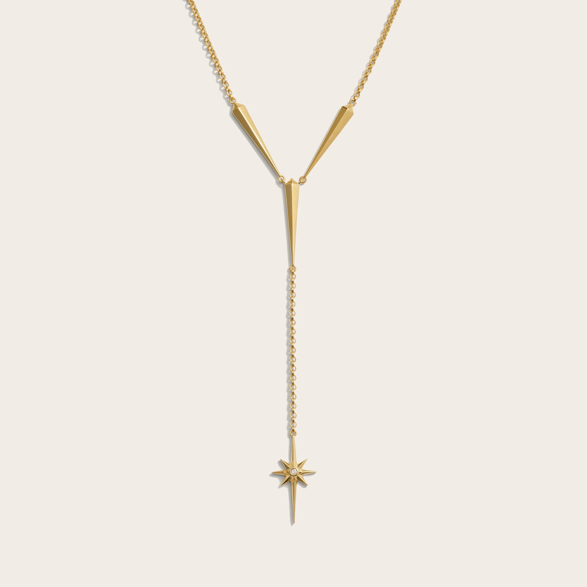 Awe Inspired Necklaces 14K Yellow Gold Vermeil Stardust Statement Lariat