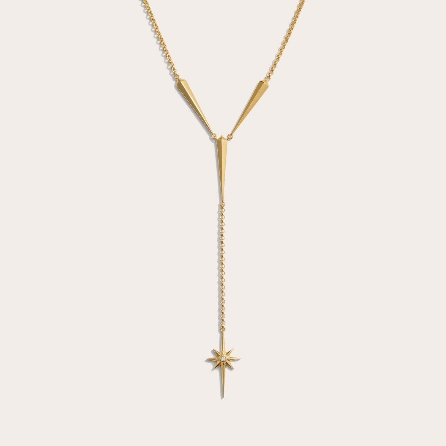 Product image of Awe Inspired Necklaces 14K Yellow Gold Vermeil Stardust Statement Lariat