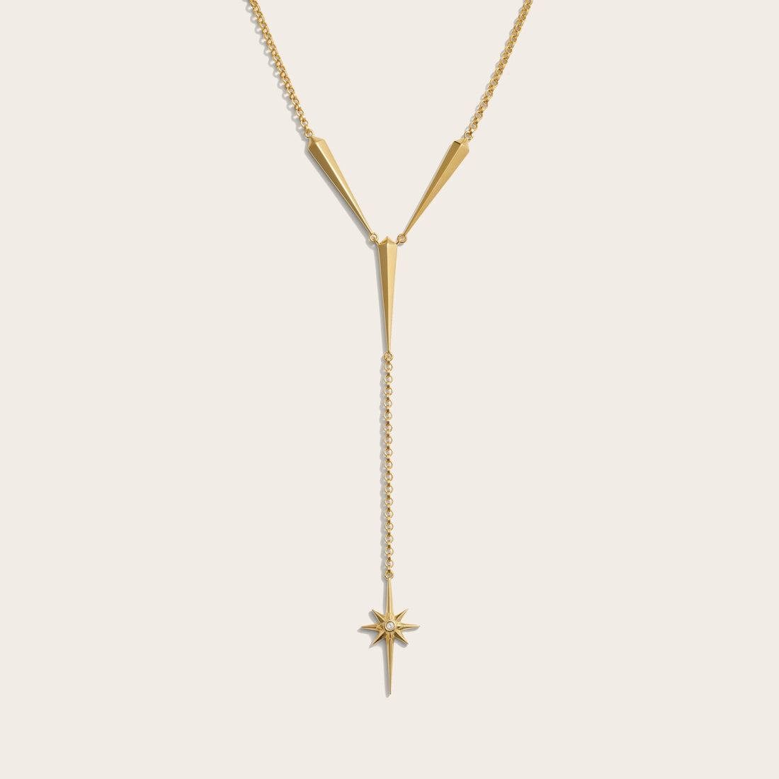 Awe Inspired Necklaces 14K Yellow Gold Vermeil Stardust Statement Lariat