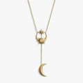 Awe Inspired Necklaces 14K Yellow Gold Vermeil Sun, Moon & Stars Lariat Necklace