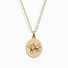 Awe Inspired Necklaces 14K Yellow Gold Vermeil / Taurus / 16" - 18" Zodiac Goddess Pendant + Mini Paperclip Chain