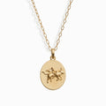 Awe Inspired Necklaces 14K Yellow Gold Vermeil / Taurus / 16" - 18" Zodiac Goddess Pendant + Mini Paperclip Chain