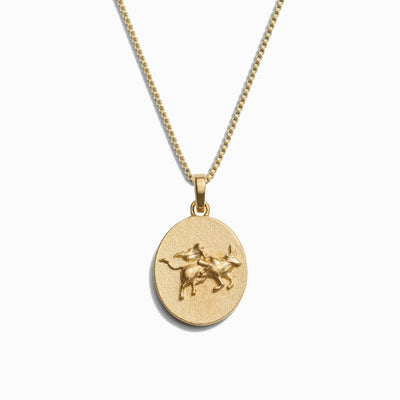 Awe Inspired Necklaces 14K Yellow Gold Vermeil / Taurus / Standard Zodiac Goddess Necklace