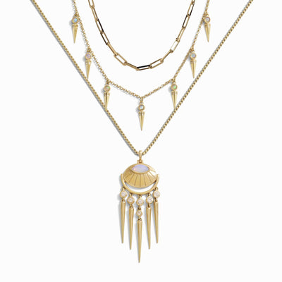 Awe Inspired Necklaces 14K Yellow Gold Vermeil The Fire Within Necklace Set