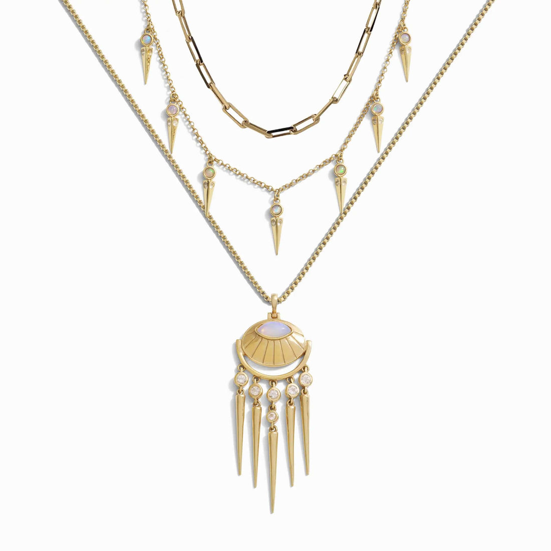 Awe Inspired Necklaces 14K Yellow Gold Vermeil The Fire Within Necklace Set