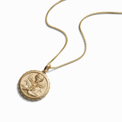 Awe Inspired Necklaces 14K Yellow Gold Vermeil / The Morrigan / 16"-18" Celtic Goddess Coin Necklace