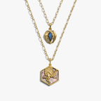 Awe Inspired Necklaces 14K Yellow Gold Vermeil The Morrigan Raven Necklace Set