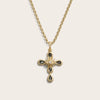 Awe Inspired Necklaces 14K Yellow Gold Vermeil Third Eye Cross Necklace