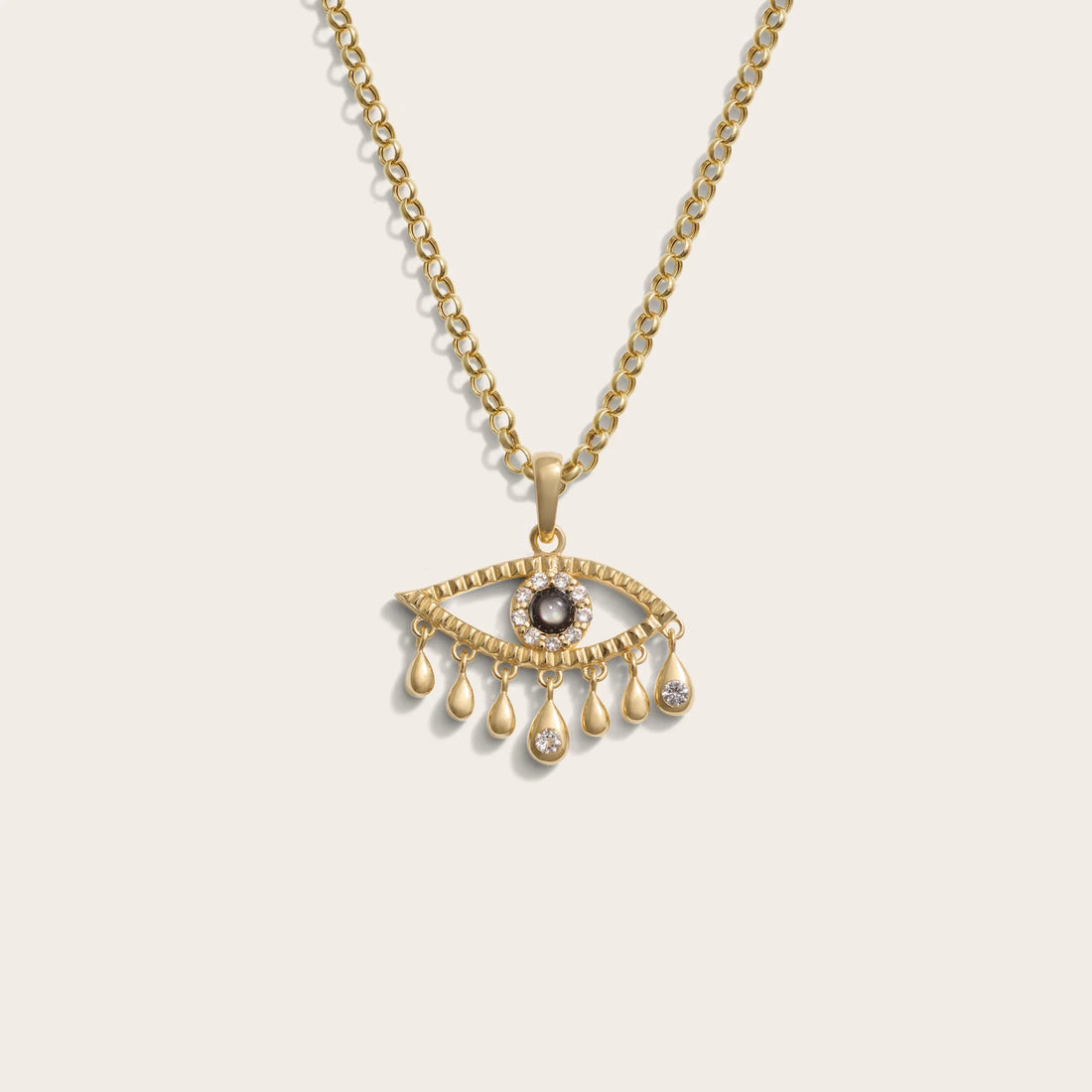 Awe Inspired Necklaces 14K Yellow Gold Vermeil Third Eye Necklace