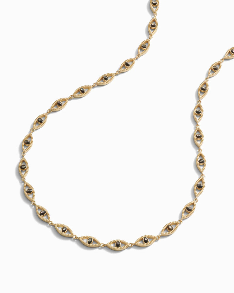 Awe Inspired Necklaces 14K Yellow Gold Vermeil Third Eye Tennis Necklace