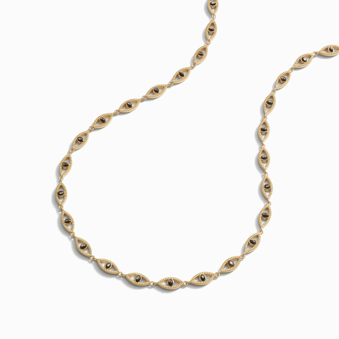 Awe Inspired Necklaces 14K Yellow Gold Vermeil Third Eye Tennis Necklace