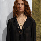 Awe Inspired Necklaces 14K Yellow Gold Vermeil Tiger's Eye Long Boho Necklace