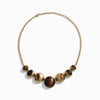 Awe Inspired Necklaces 14K Yellow Gold Vermeil Tiger's Eye Moon Phase Statement Necklace