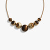 Awe Inspired Necklaces 14K Yellow Gold Vermeil Tiger's Eye Moon Phase Statement Necklace