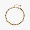 Awe Inspired Necklaces 14K Yellow Gold Vermeil / Tiger's Eye Triple Moon Tennis Necklace