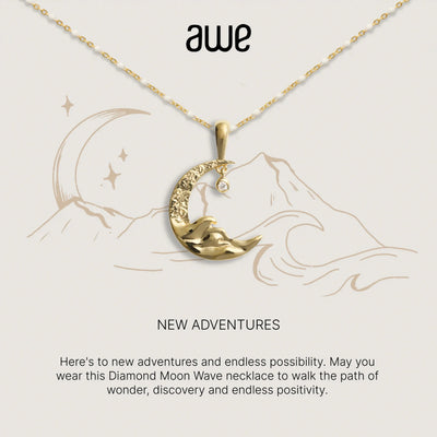 Awe Inspired Necklaces 14K Yellow Gold Vermeil To New Adventures Card Gift Set