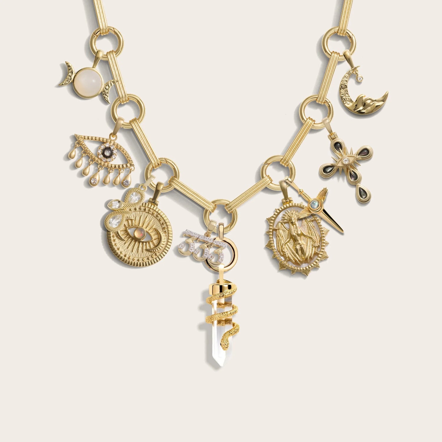 Awe Inspired Necklaces 14K Yellow Gold Vermeil World of Awe Bar Charm Necklace