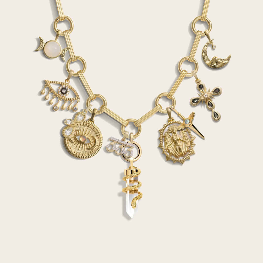 Awe Inspired Necklaces 14K Yellow Gold Vermeil World of Awe Bar Charm Necklace