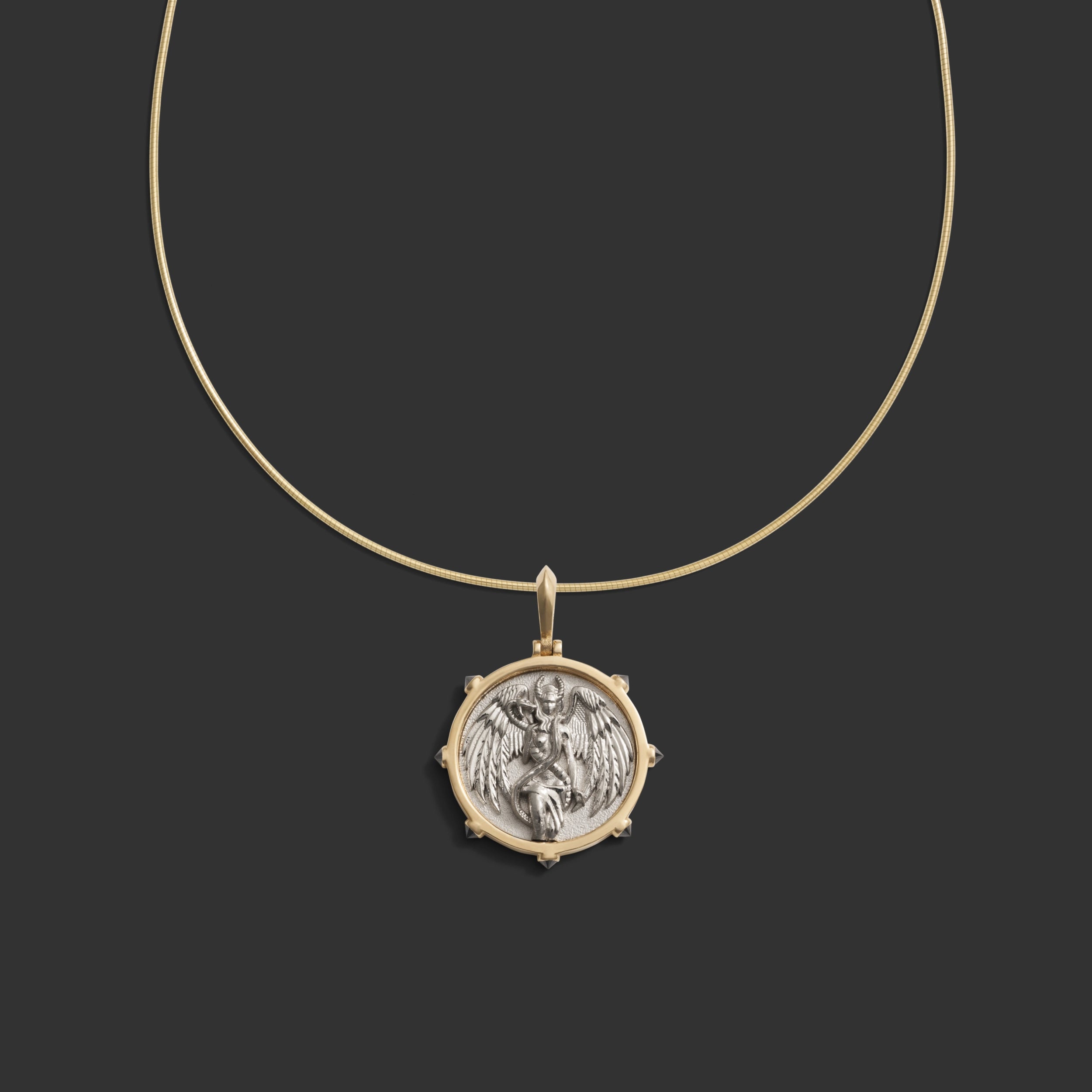 Awe Inspired Necklaces 18K Yellow Gold / 14K White Gold Lilith Goddess Collar Necklace