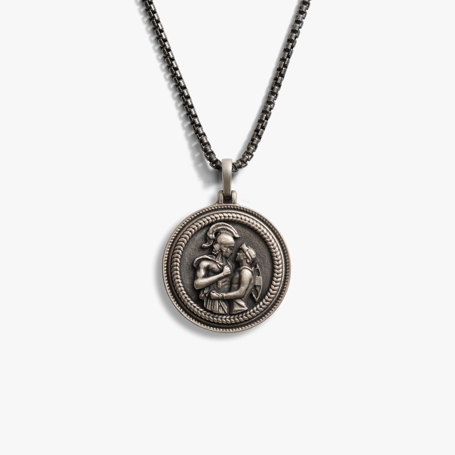 Awe Inspired Necklaces 20" Rounded Box Chain / Gunmetal Gunmetal Achilles Necklace