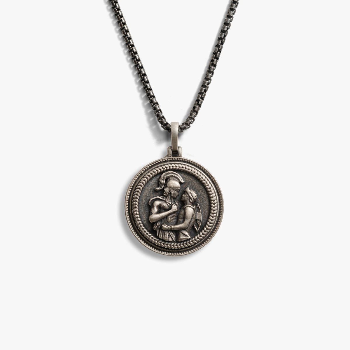 Awe Inspired Necklaces 20" Rounded Box Chain / Gunmetal Gunmetal Achilles Necklace