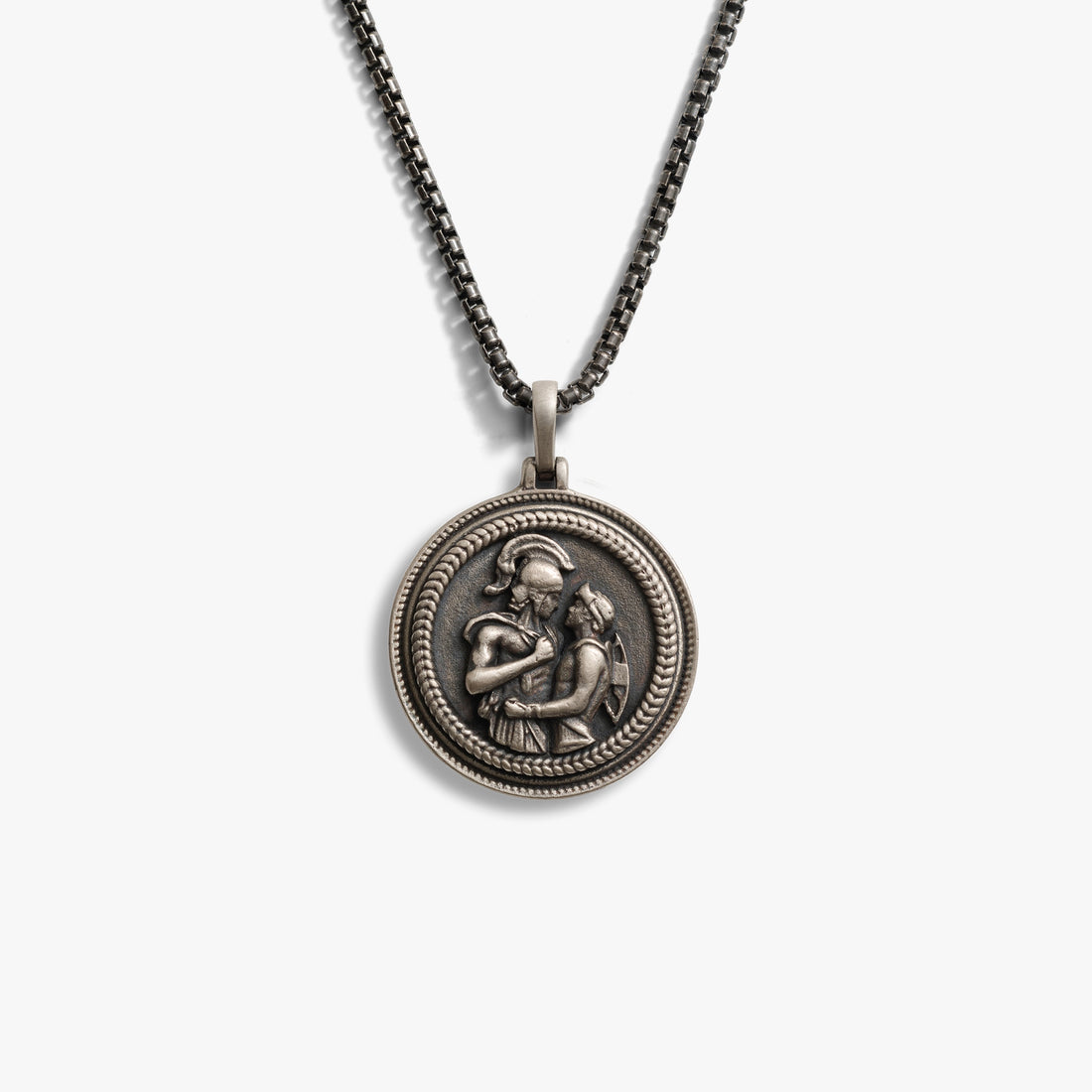 Awe Inspired Necklaces 20" Rounded Box Chain / Gunmetal Gunmetal Achilles Necklace