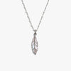 Awe Inspired Necklaces 925 Sterling Silver / 14"-18" White Enamel Chain Mother of Pearl Feather White Enamel Necklace