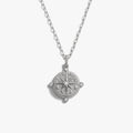 Awe Inspired Necklaces 925 Sterling Silver / 16"-18" Delicate Paperclip Chain Compass Locket Necklace