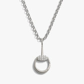 Awe Inspired Necklaces 925 Sterling Silver / 16-18'' Horsebit Charm Link Necklace